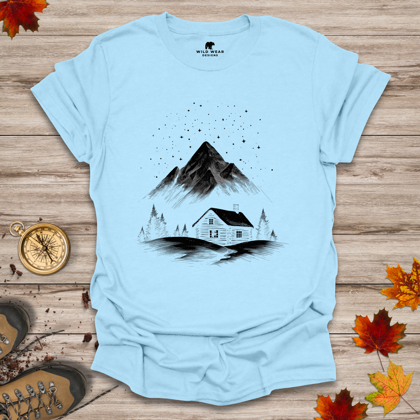 Starry Peaks Cabin T-Shirt