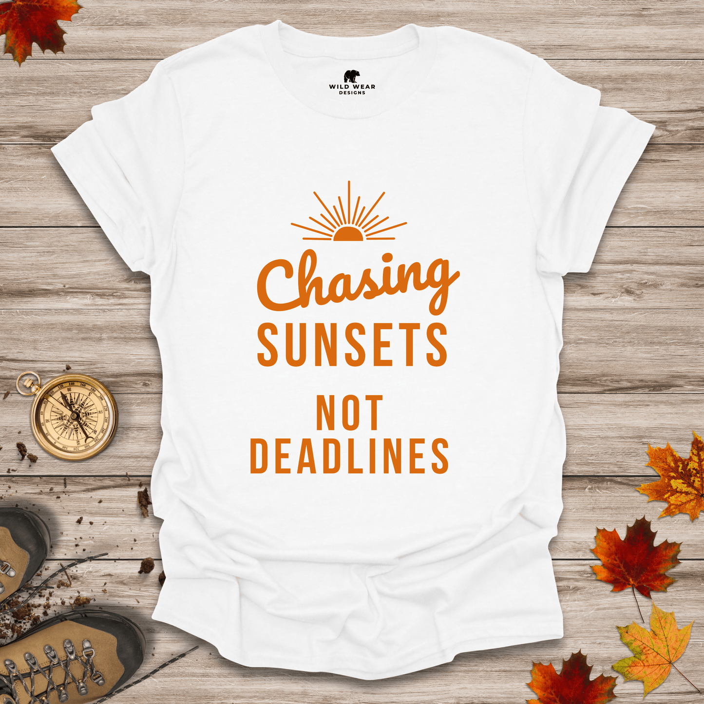 Chasing Sunsets, Not Deadlines T-Shirt