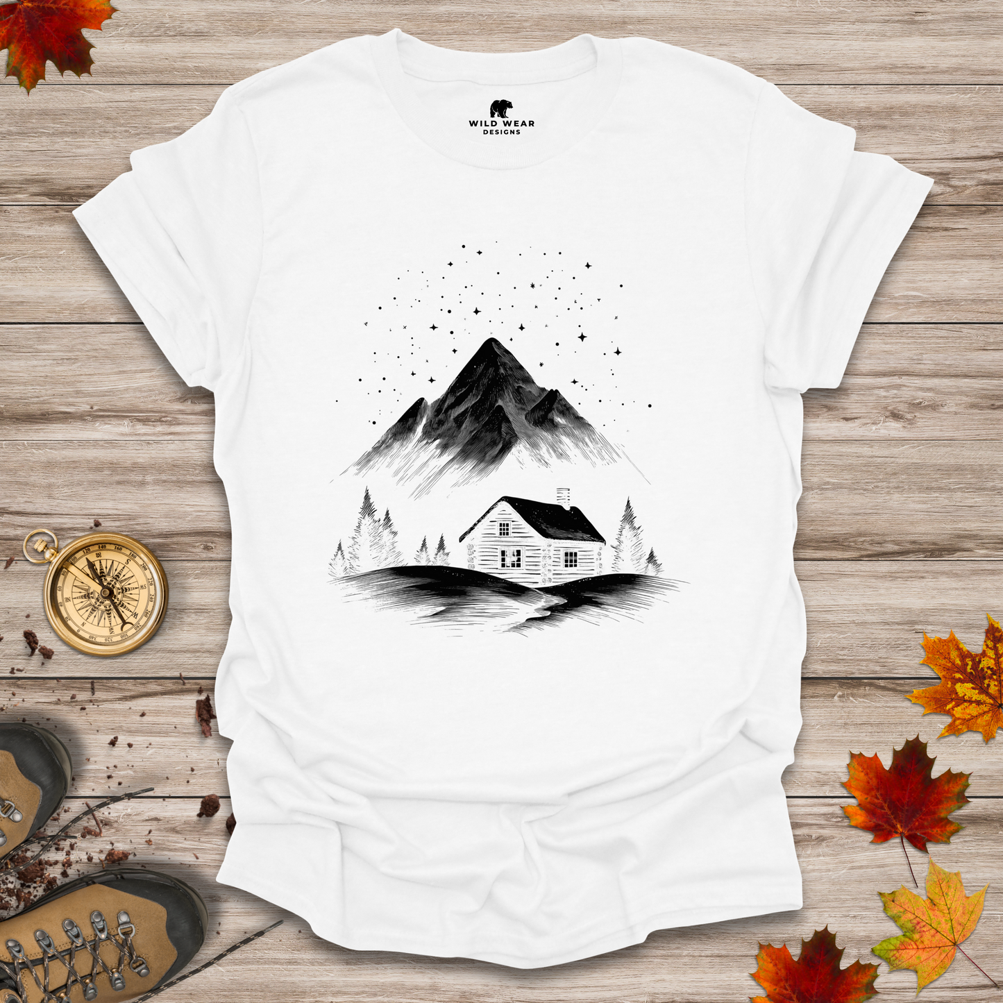 Starry Peaks Cabin T-Shirt