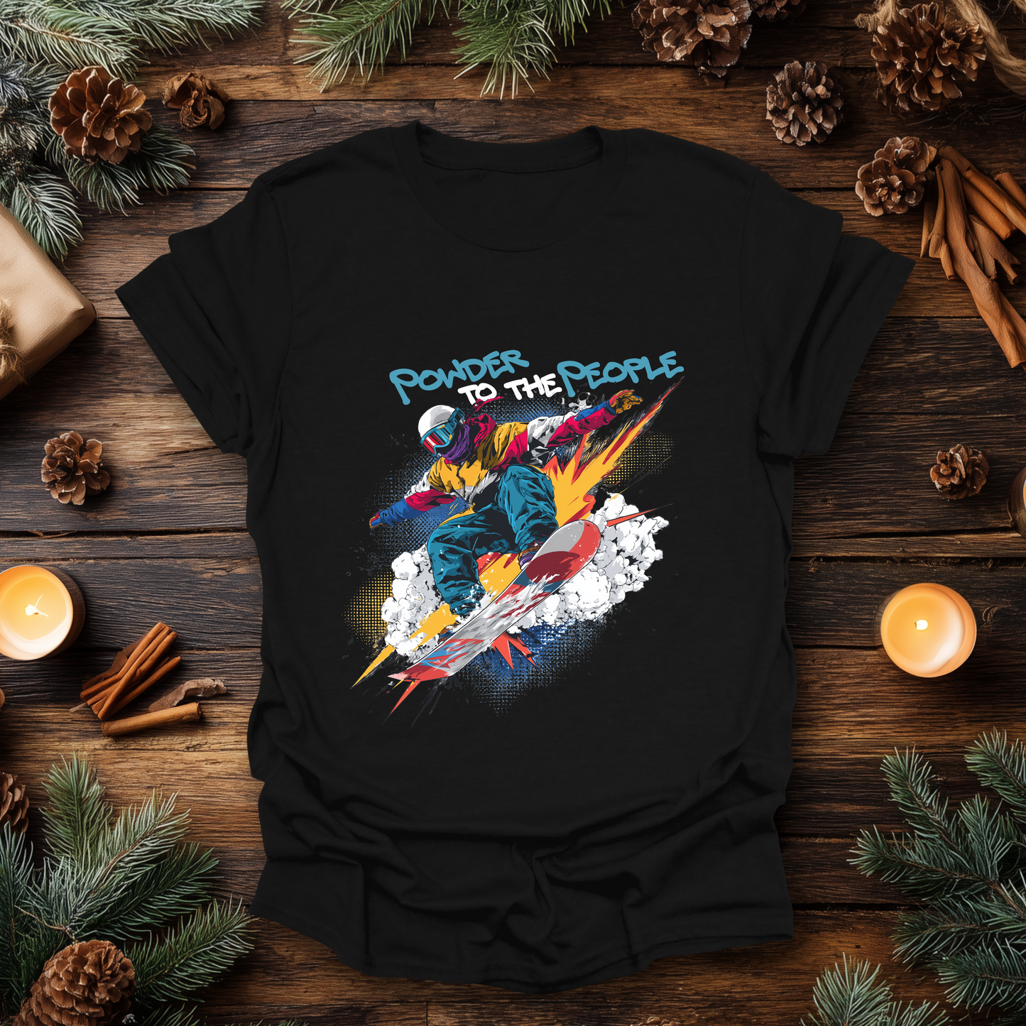 Powder to the People Snowboarding T-Shirt
