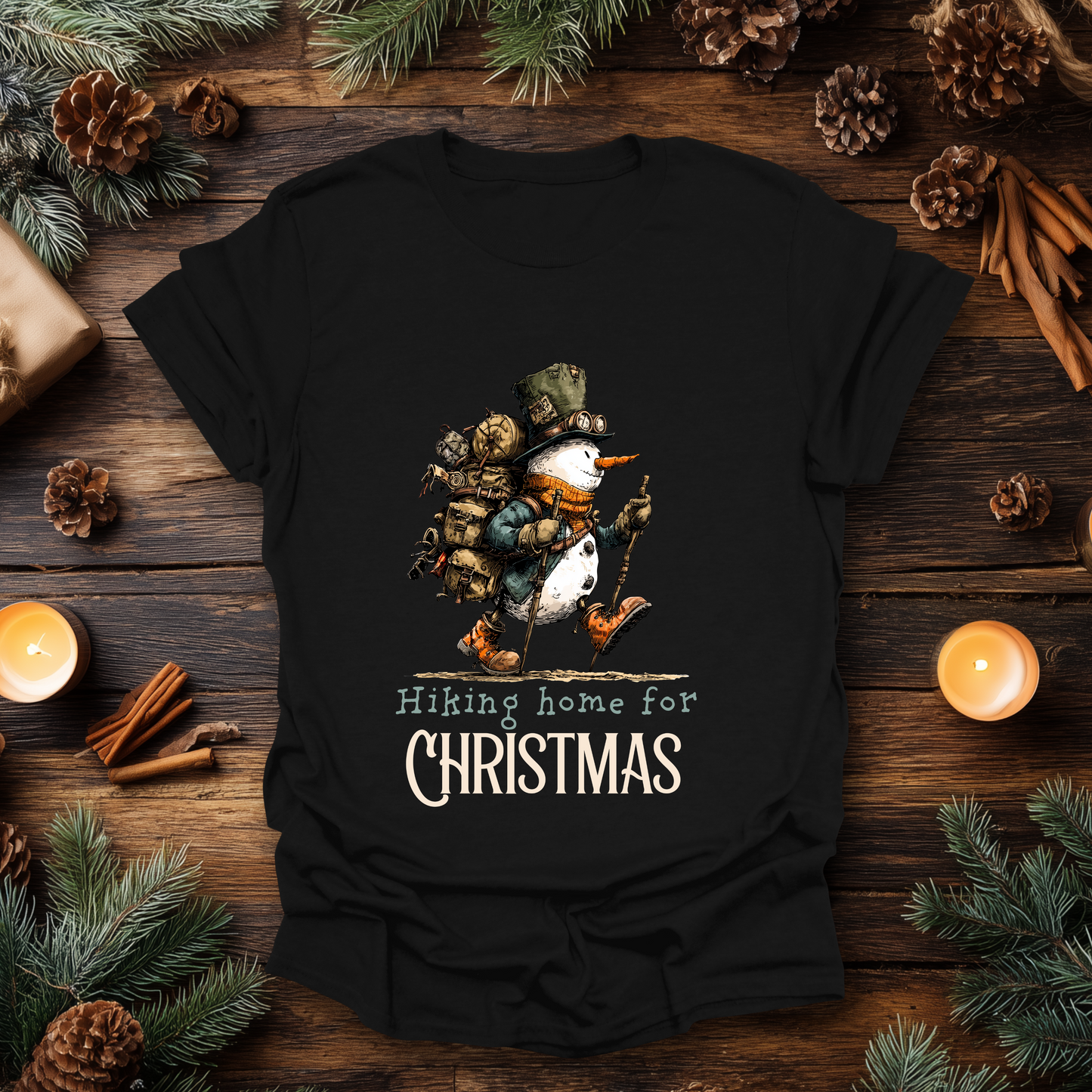 Home for Christmas Snowman T-Shirt