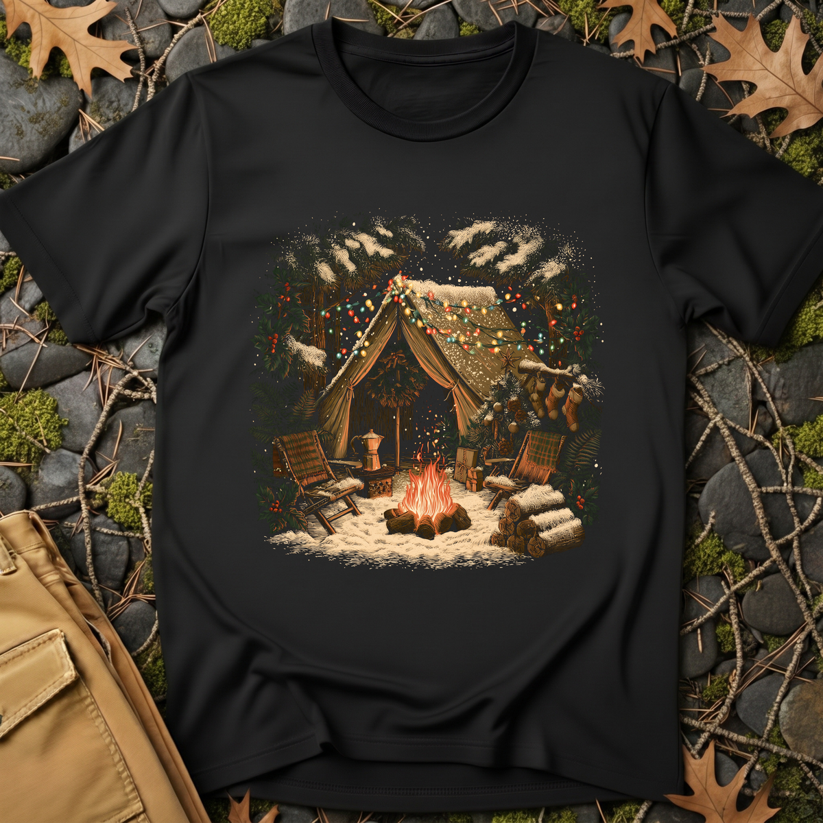 Winter Campfire Glow T-Shirt
