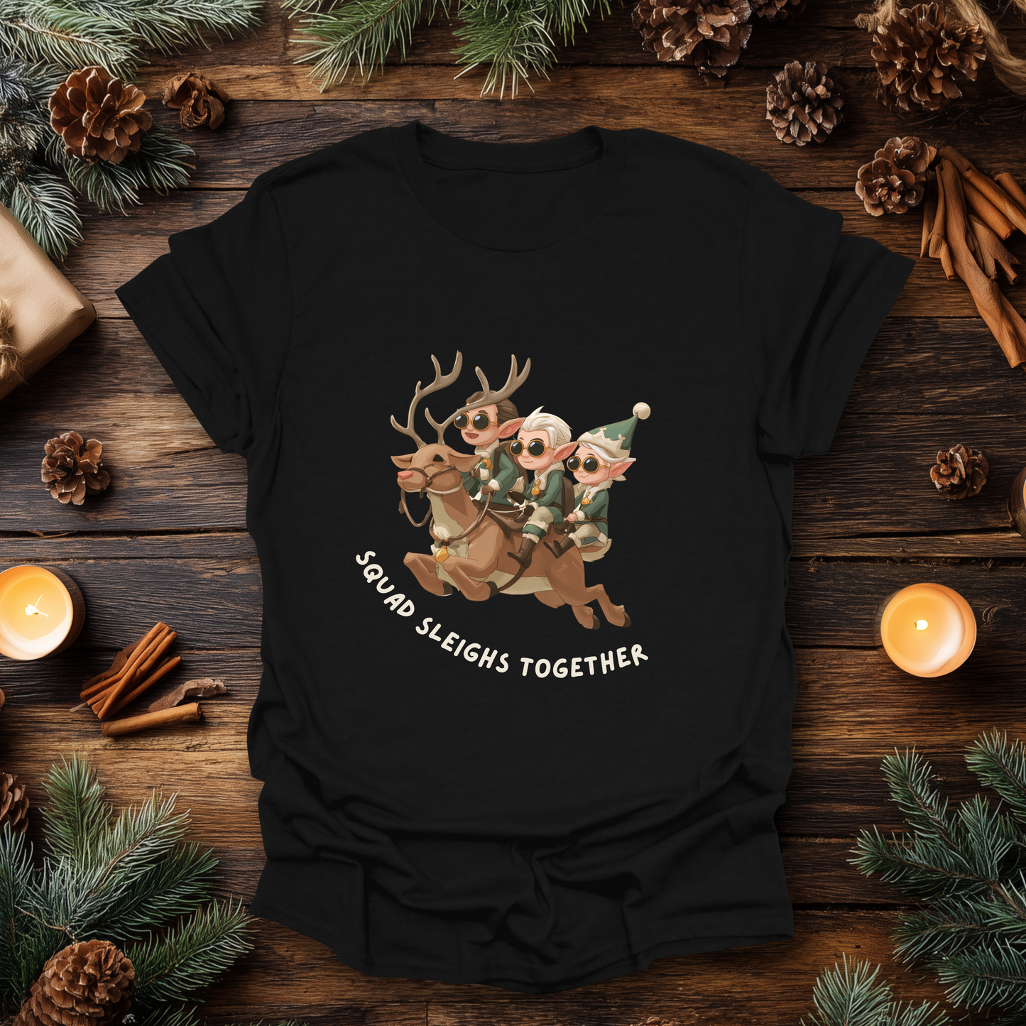 Squad Sleighs Together Christmas T-Shirt