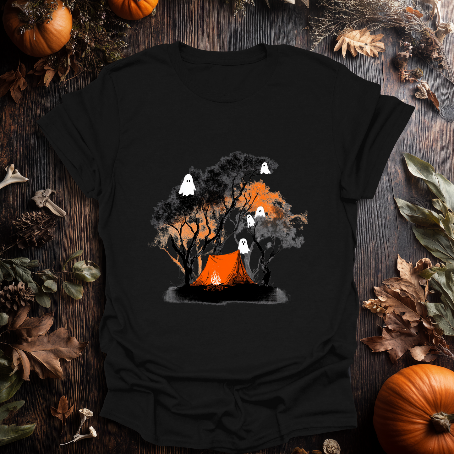 Haunted Campfire Halloween T-Shirt