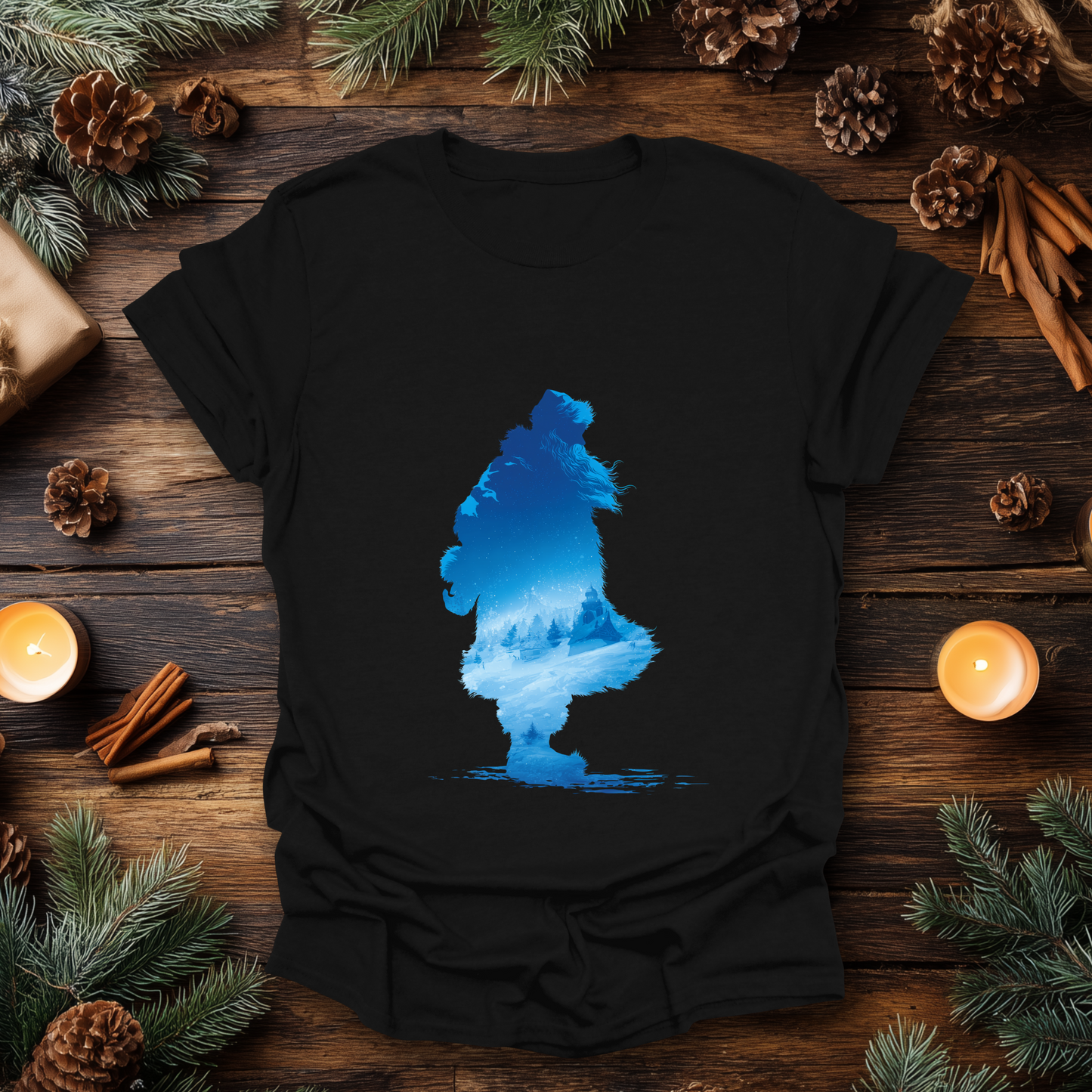Santa’s Winter Village Silhouette T-Shirt