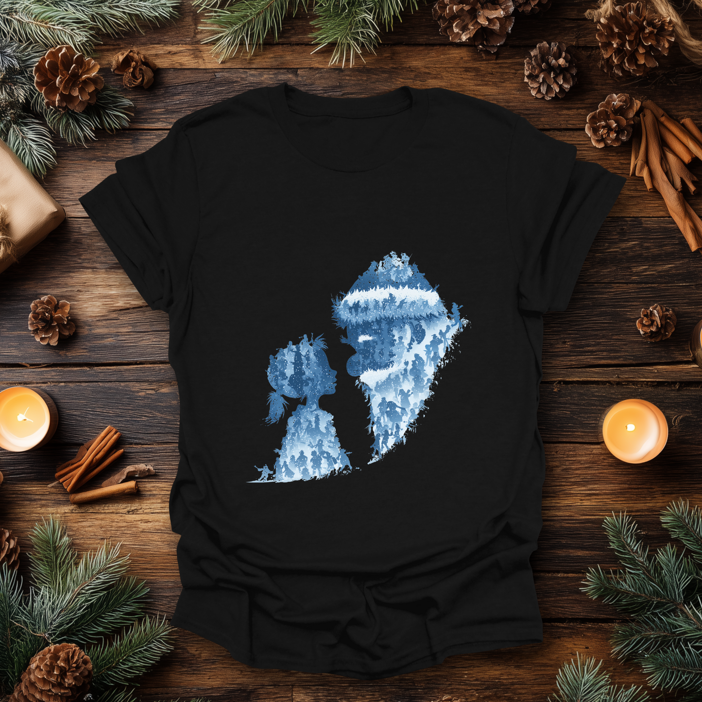Santa & Child Silhouette – Holiday Magic T-Shirt