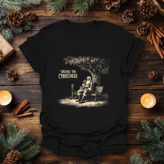 Waiting for Christmas – Vintage Santa T-Shirt