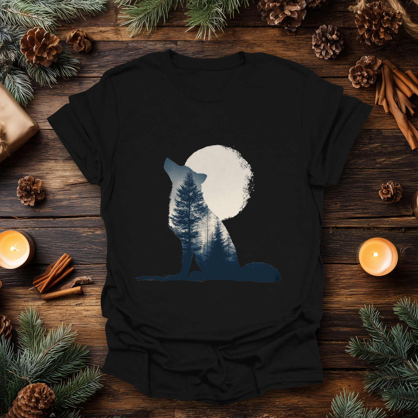 Moonlit Echo – Wolf & Wilderness T-Shirt