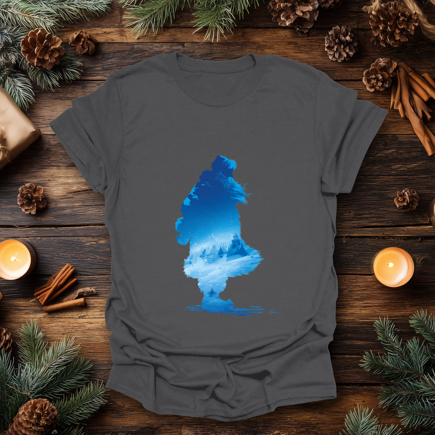 Santa’s Winter Village Silhouette T-Shirt