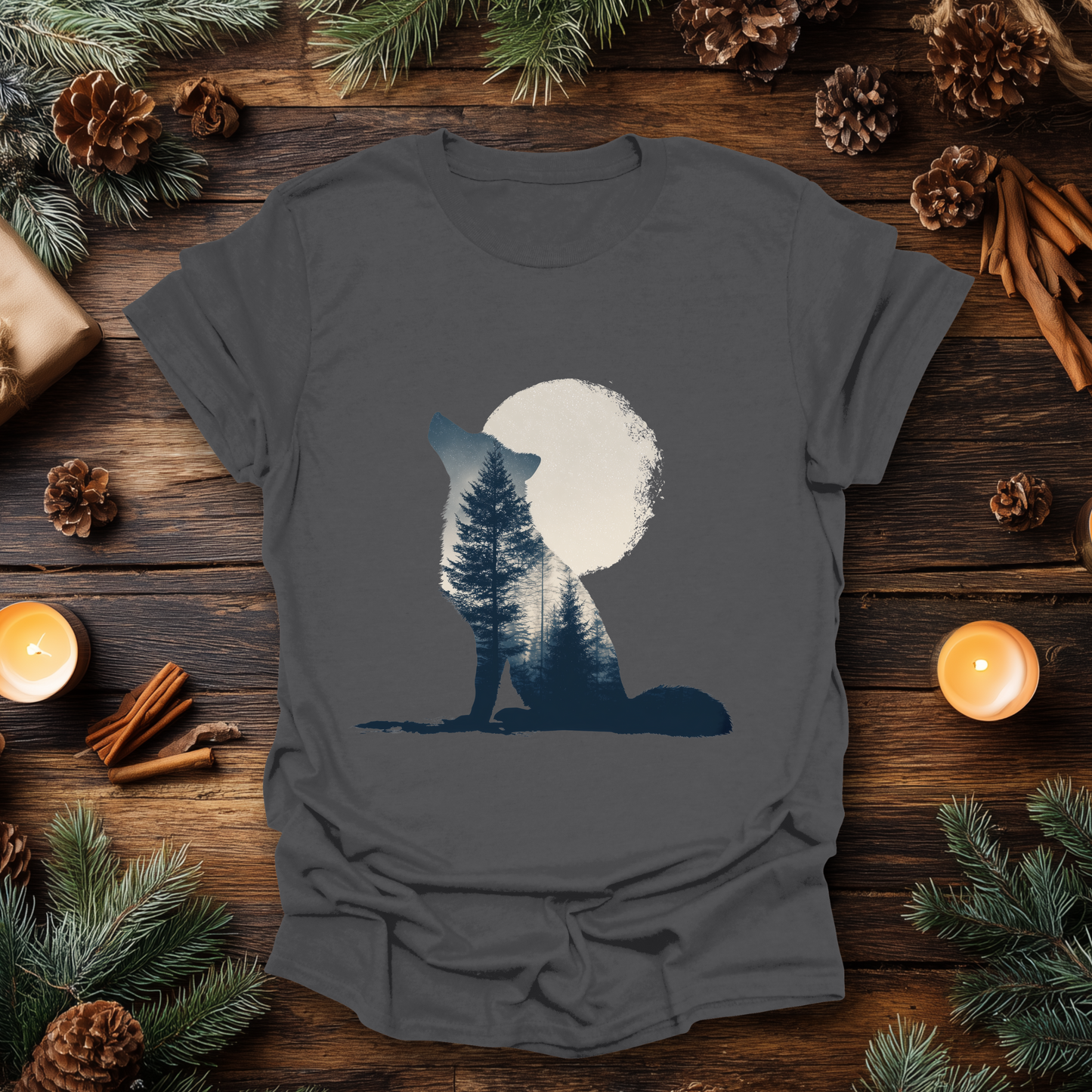 Moonlit Echo – Wolf & Wilderness T-Shirt