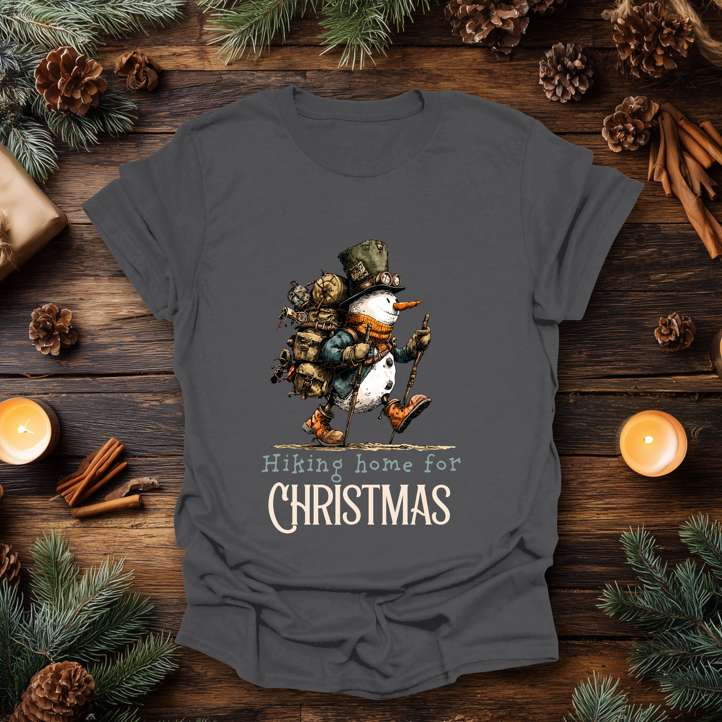 Home for Christmas Snowman T-Shirt