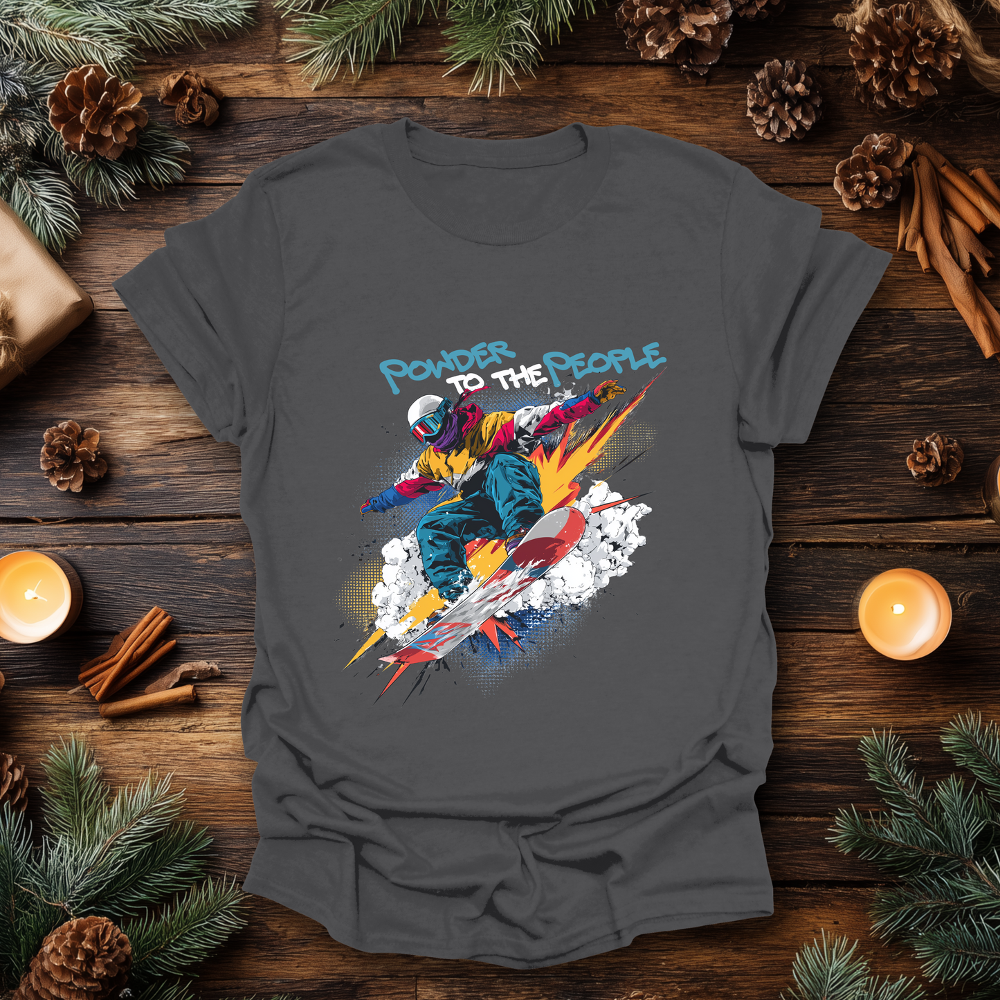 Powder to the People Snowboarding T-Shirt