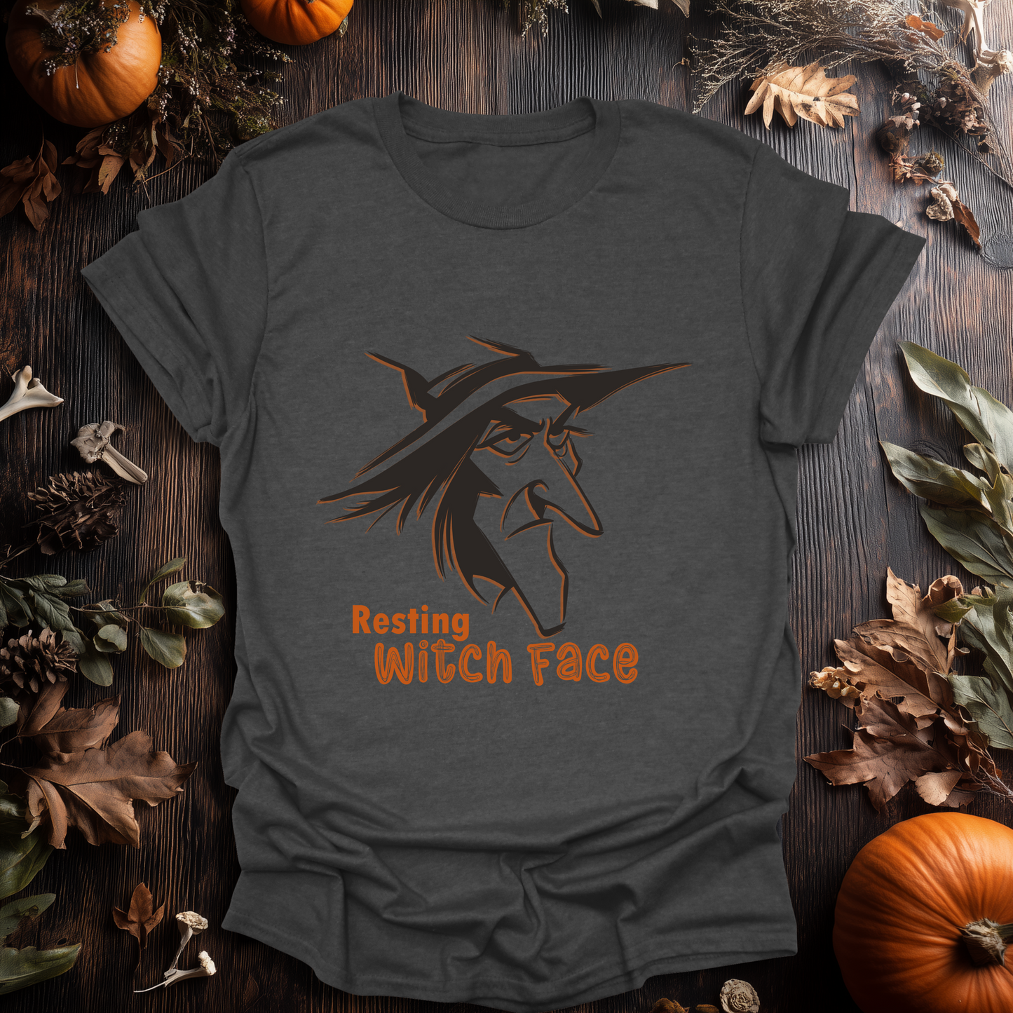 Resting Witch Face Halloween T-Shirt