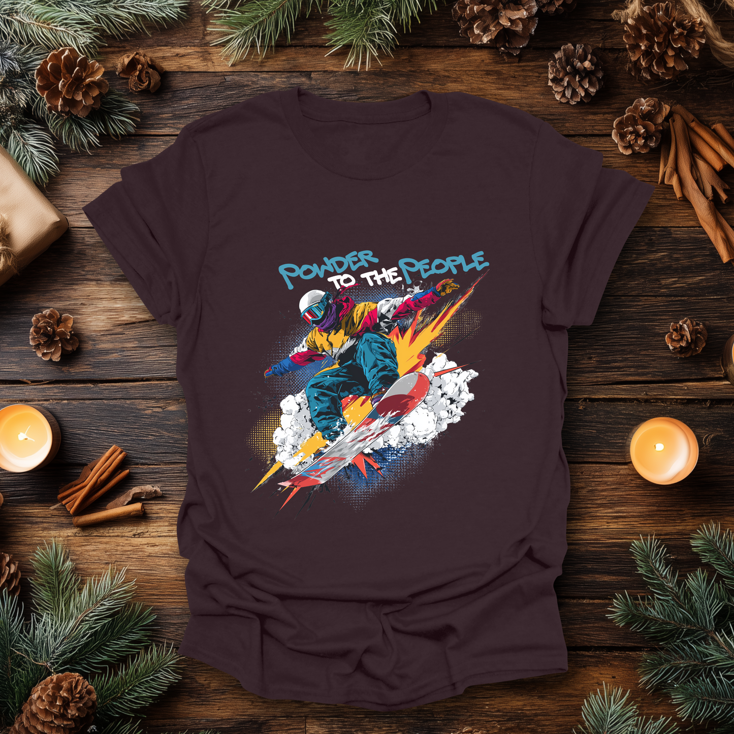 Powder to the People Snowboarding T-Shirt