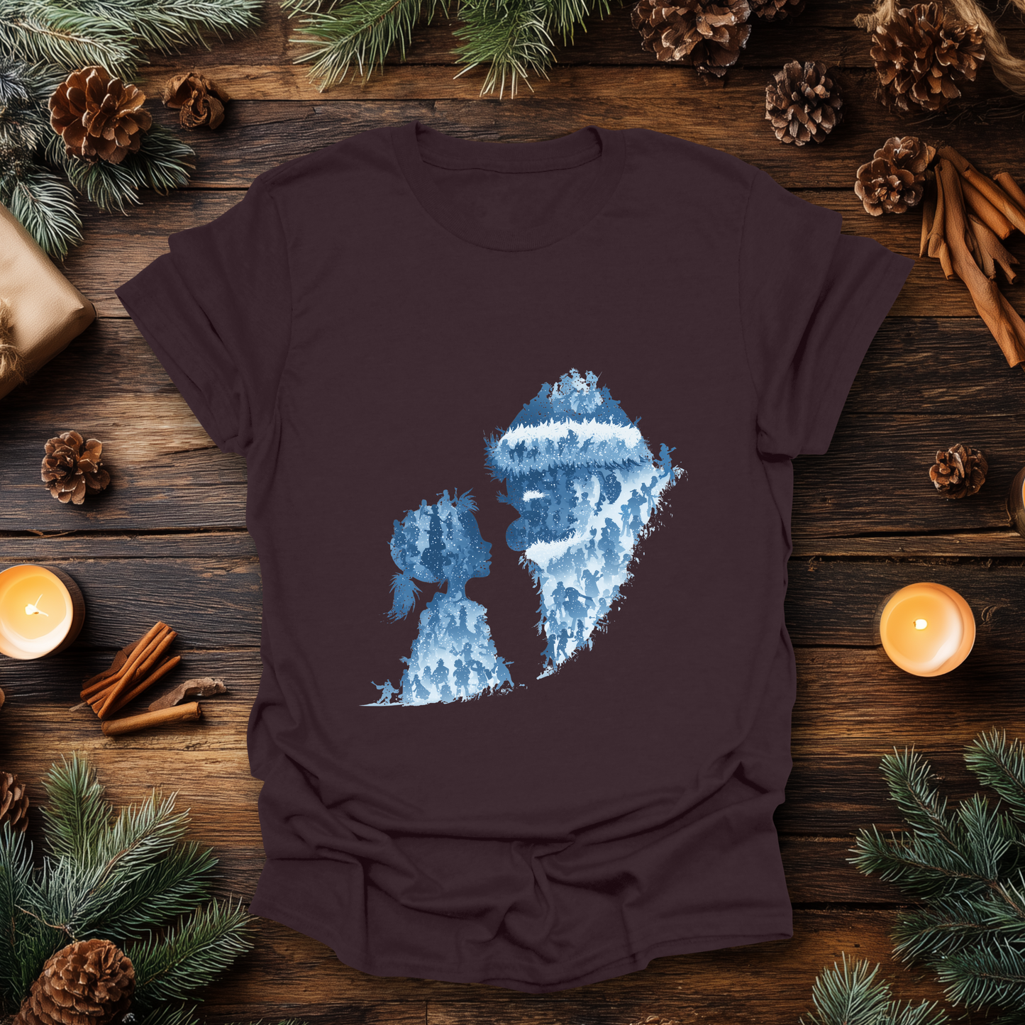 Santa & Child Silhouette – Holiday Magic T-Shirt