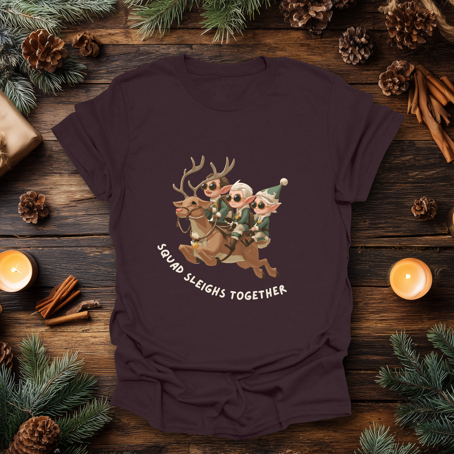 Squad Sleighs Together Christmas T-Shirt
