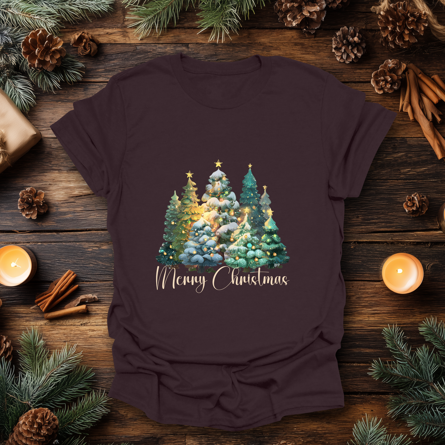 “Merry Christmas” Forest Tree T-Shirt