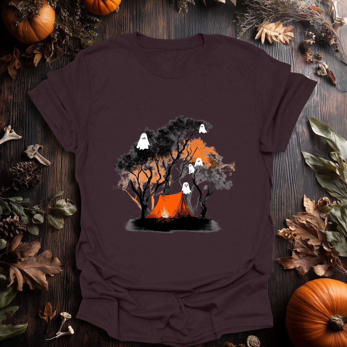 Haunted Campfire Halloween T-Shirt