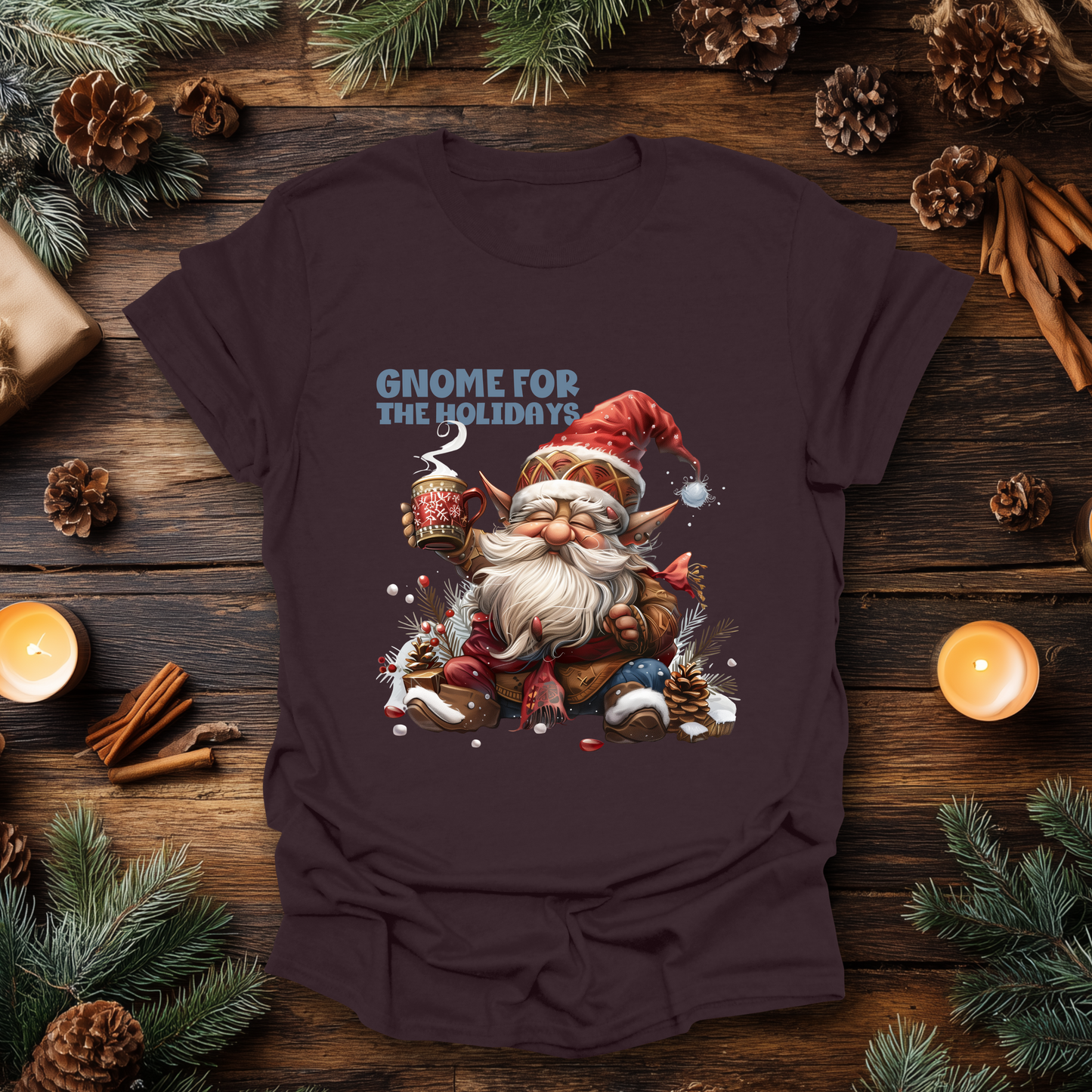Gnome for the Holidays Christmas T-Shirt