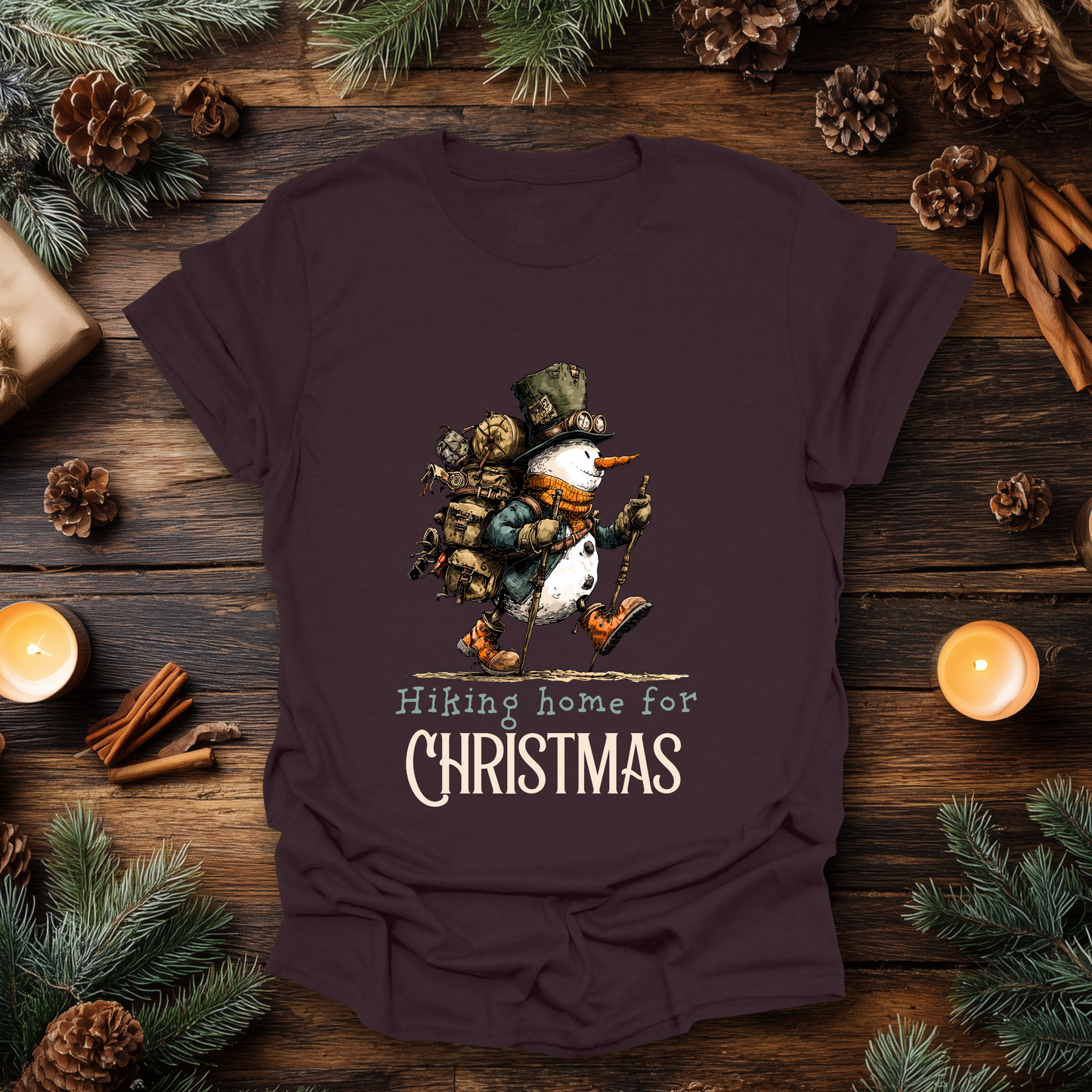 Home for Christmas Snowman T-Shirt