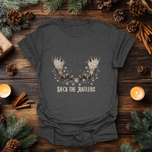 “Deck the Antlers” Christmas T-Shirt