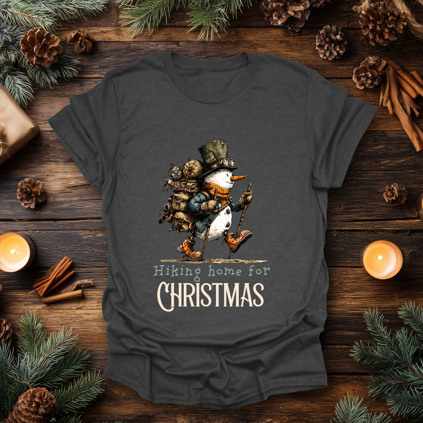 Home for Christmas Snowman T-Shirt
