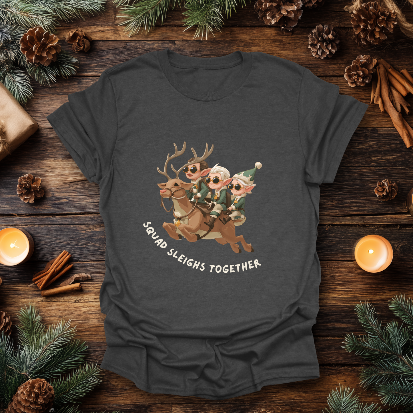 Squad Sleighs Together Christmas T-Shirt