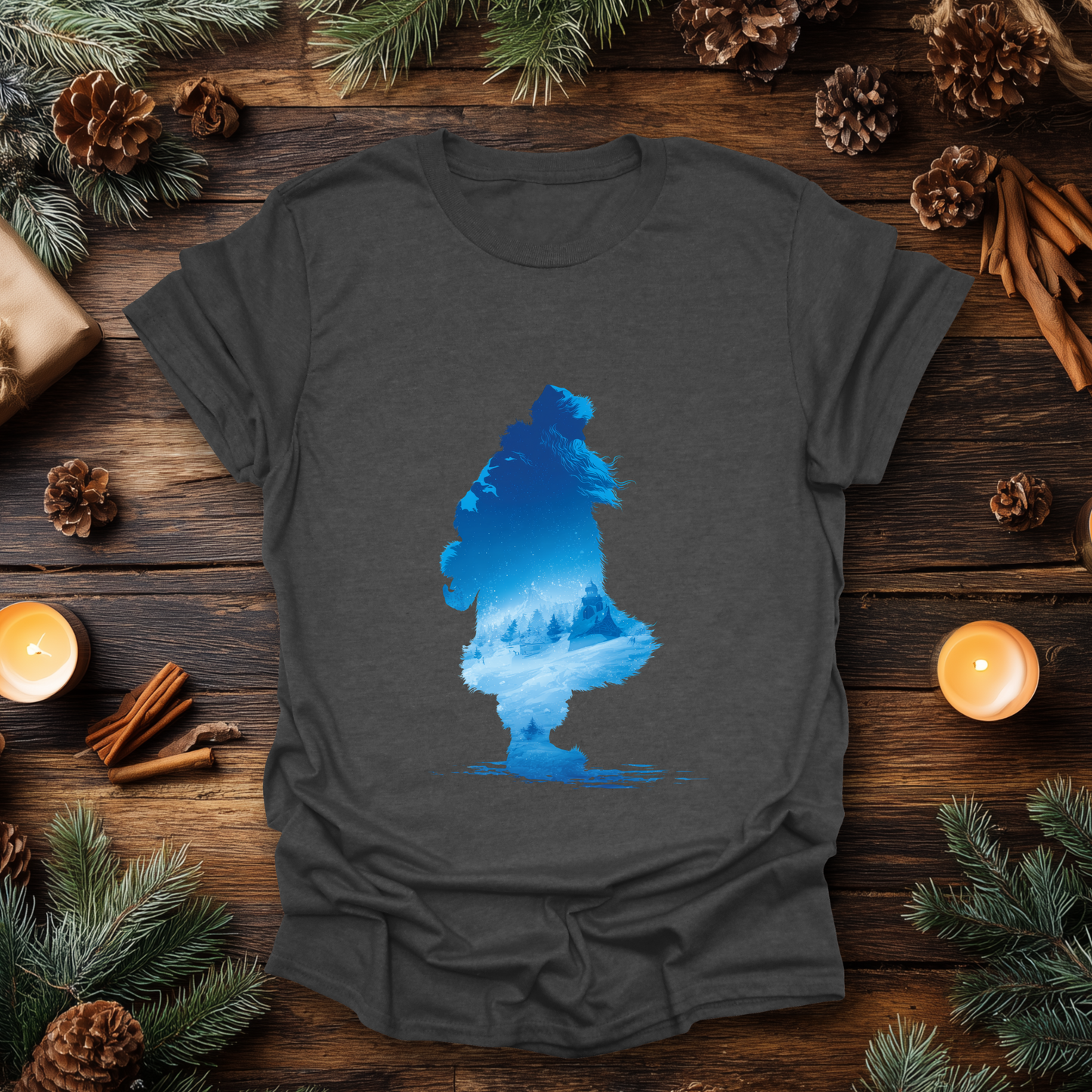 Santa’s Winter Village Silhouette T-Shirt
