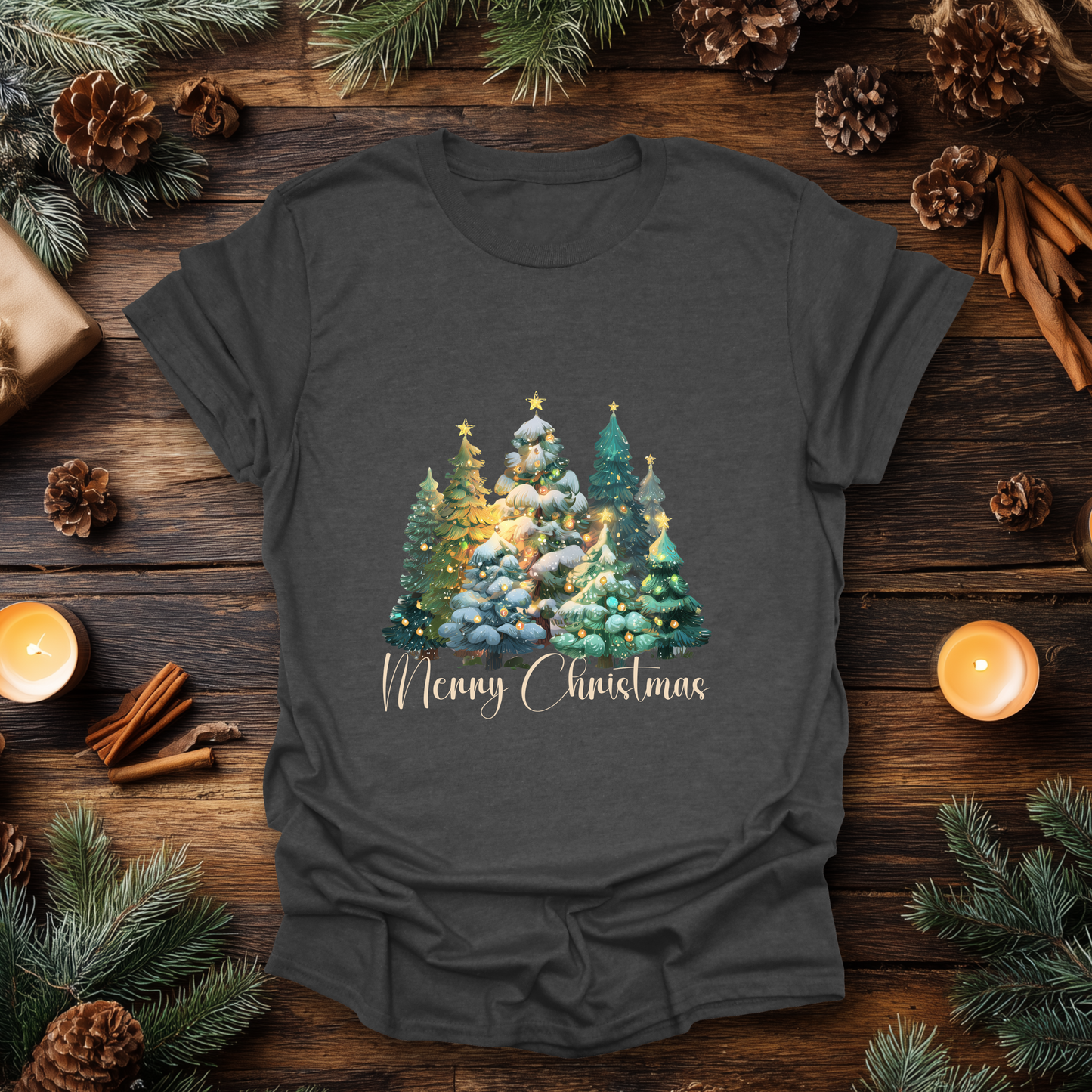 “Merry Christmas” Forest Tree T-Shirt