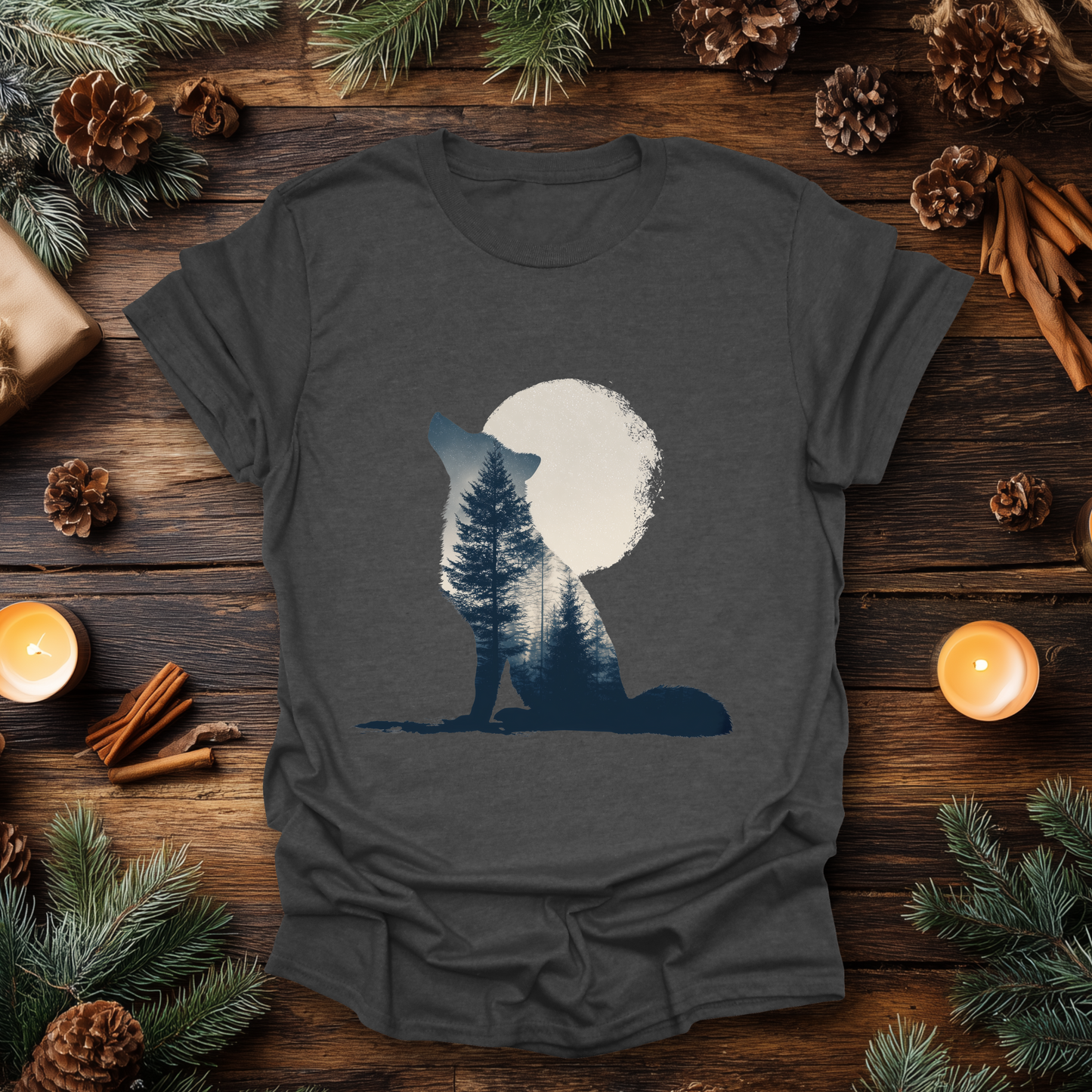 Moonlit Echo – Wolf & Wilderness T-Shirt