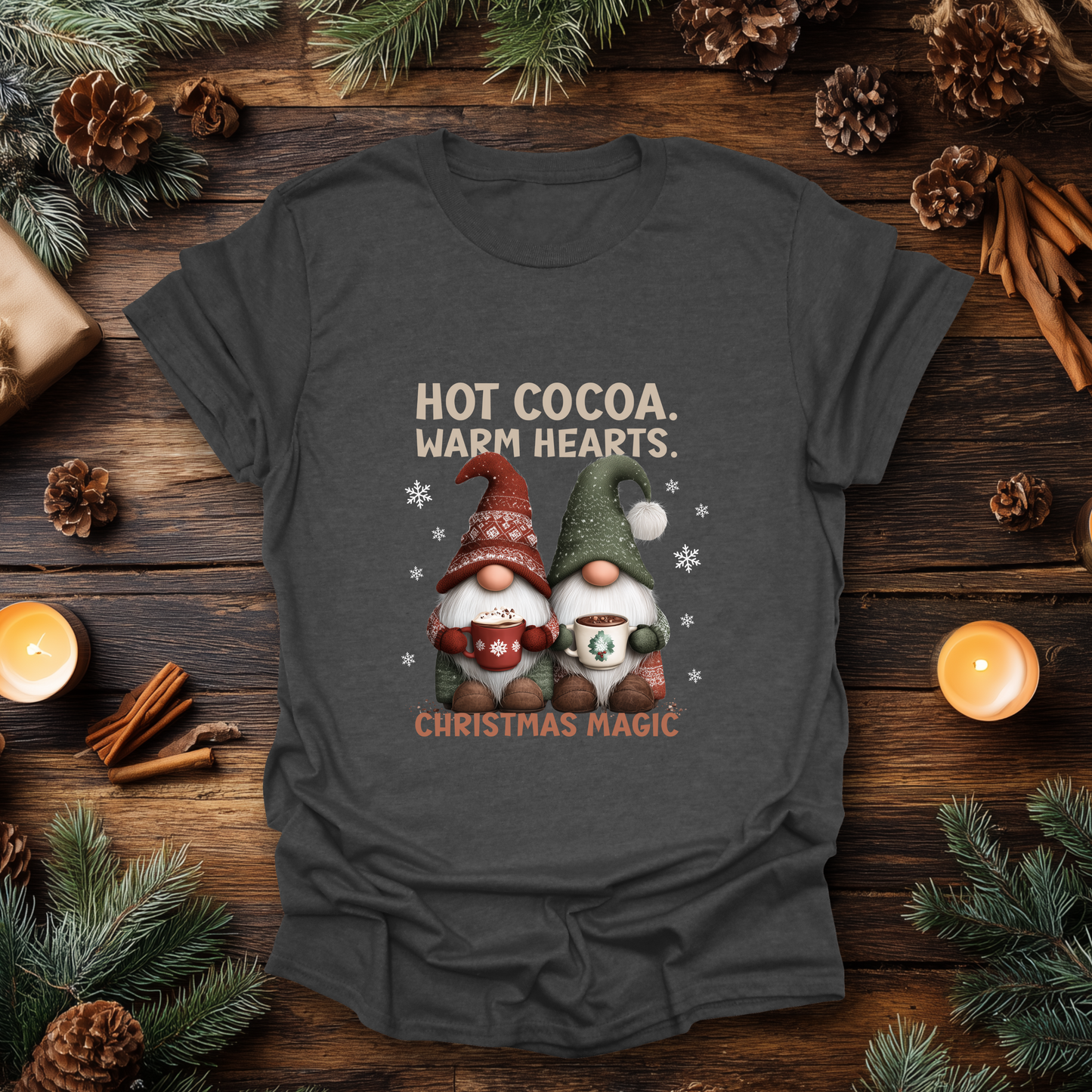 Hot Cocoa Christmas Gnome T-Shirt