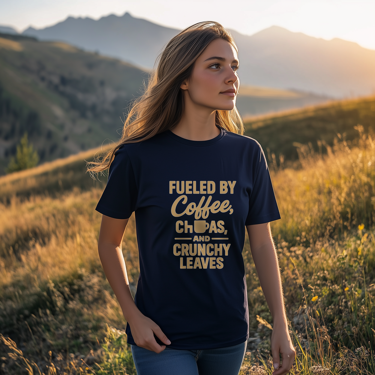 Fueled by Coffee, Chupas & Crunchy Leaves T-Shirt