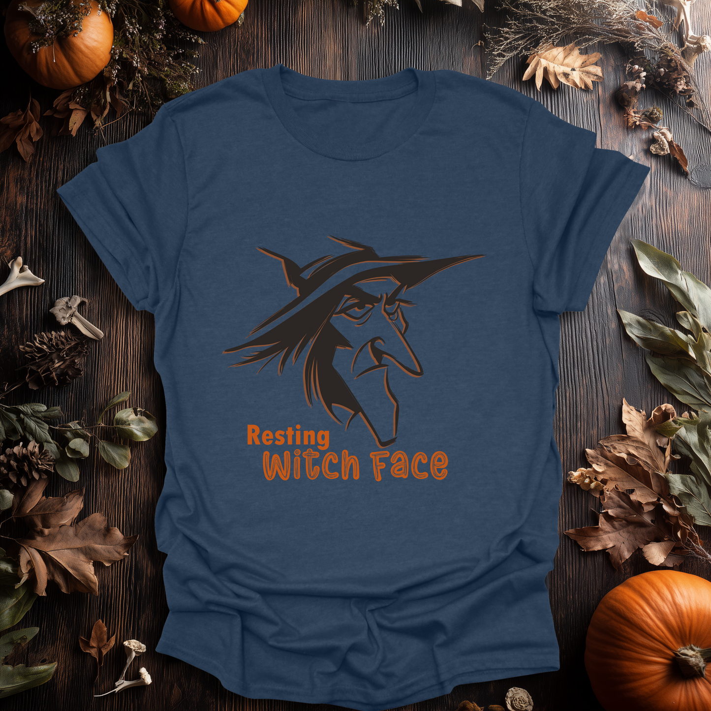 Resting Witch Face Halloween T-Shirt