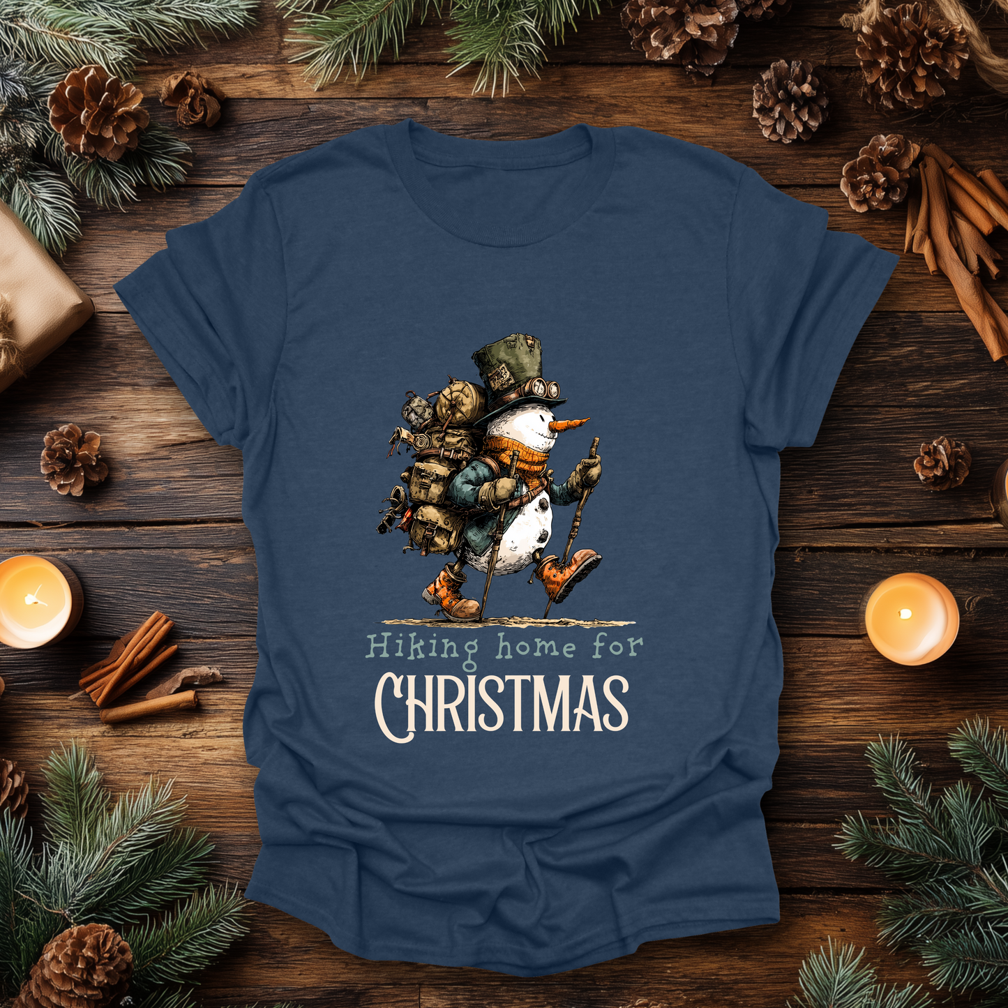 Home for Christmas Snowman T-Shirt