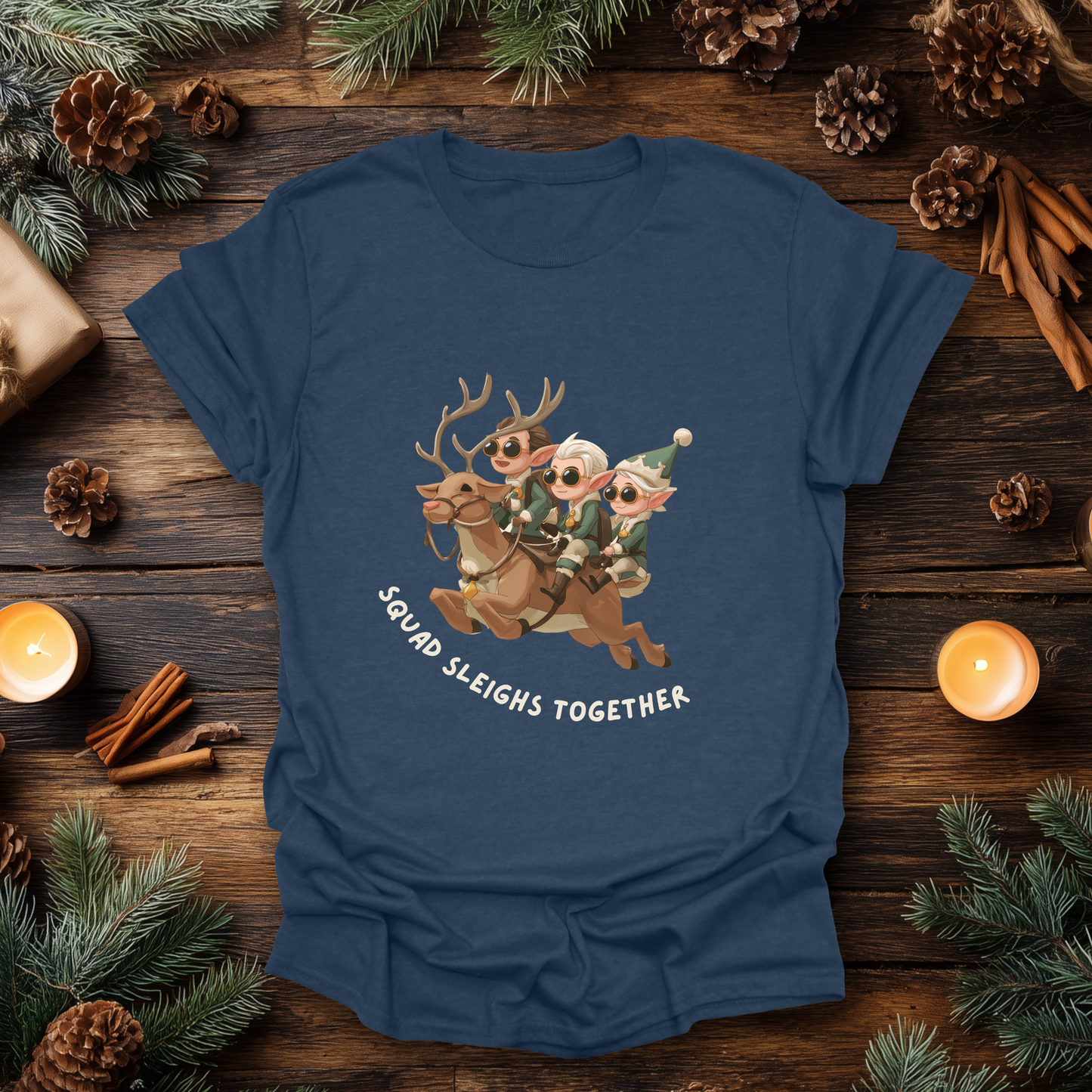 Squad Sleighs Together Christmas T-Shirt