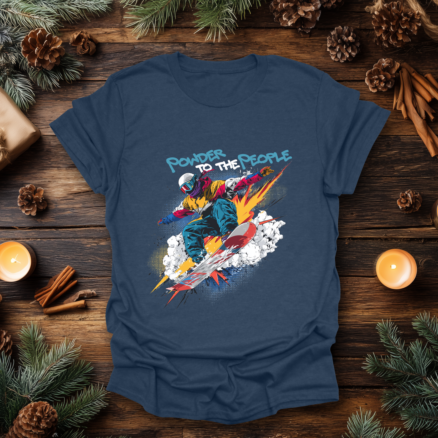 Powder to the People Snowboarding T-Shirt