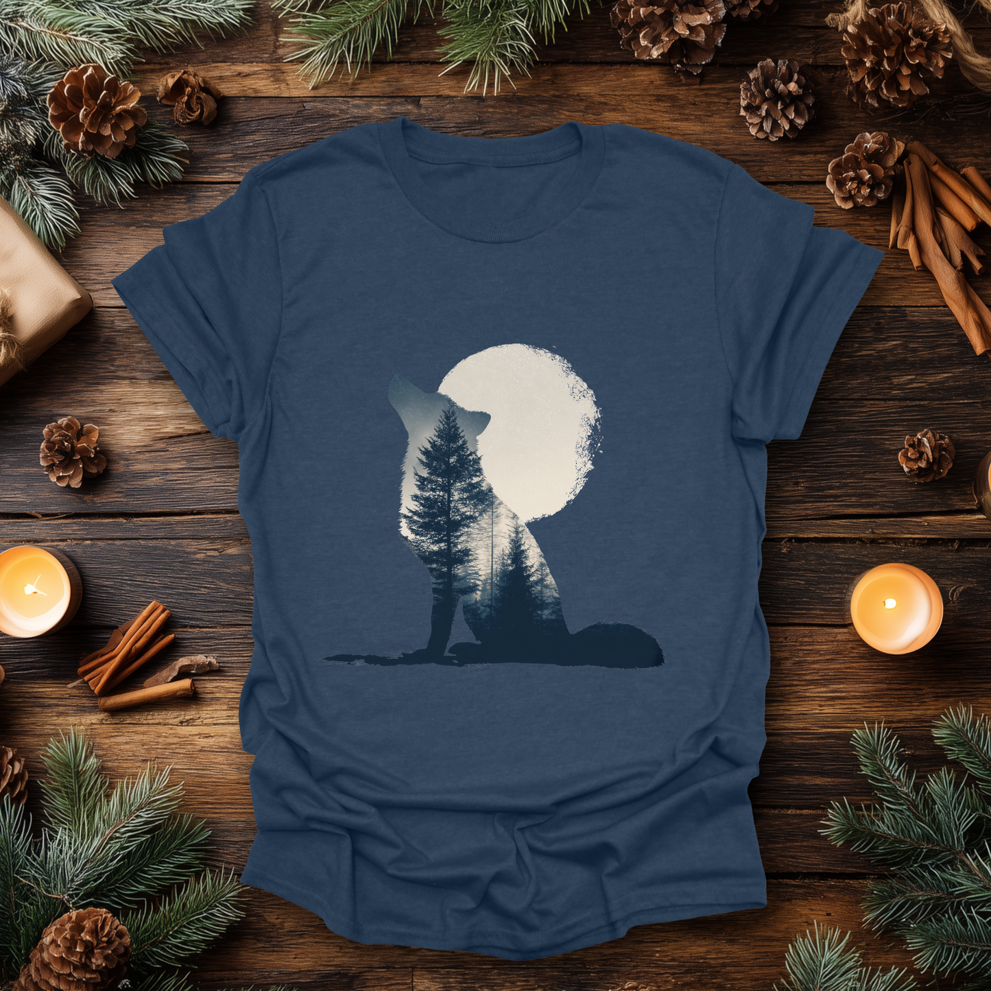Moonlit Echo – Wolf & Wilderness T-Shirt