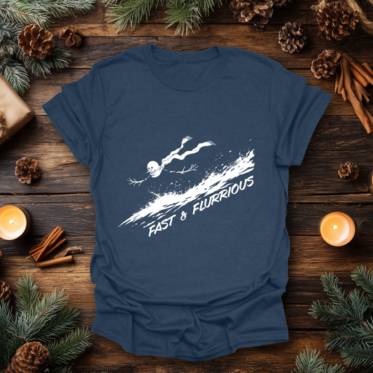 Fast & Flurrious Christmas Snowman T-Shirt