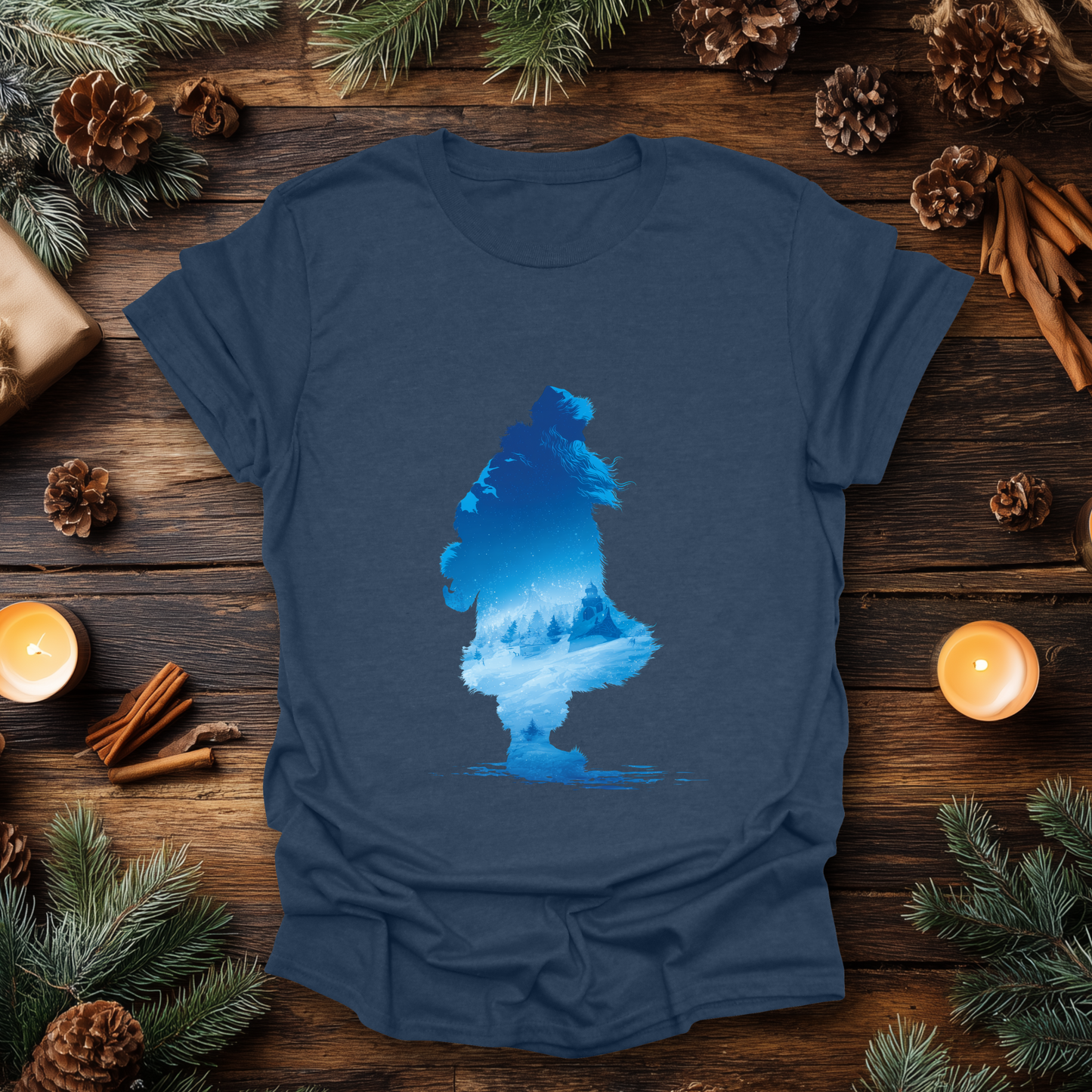 Santa’s Winter Village Silhouette T-Shirt