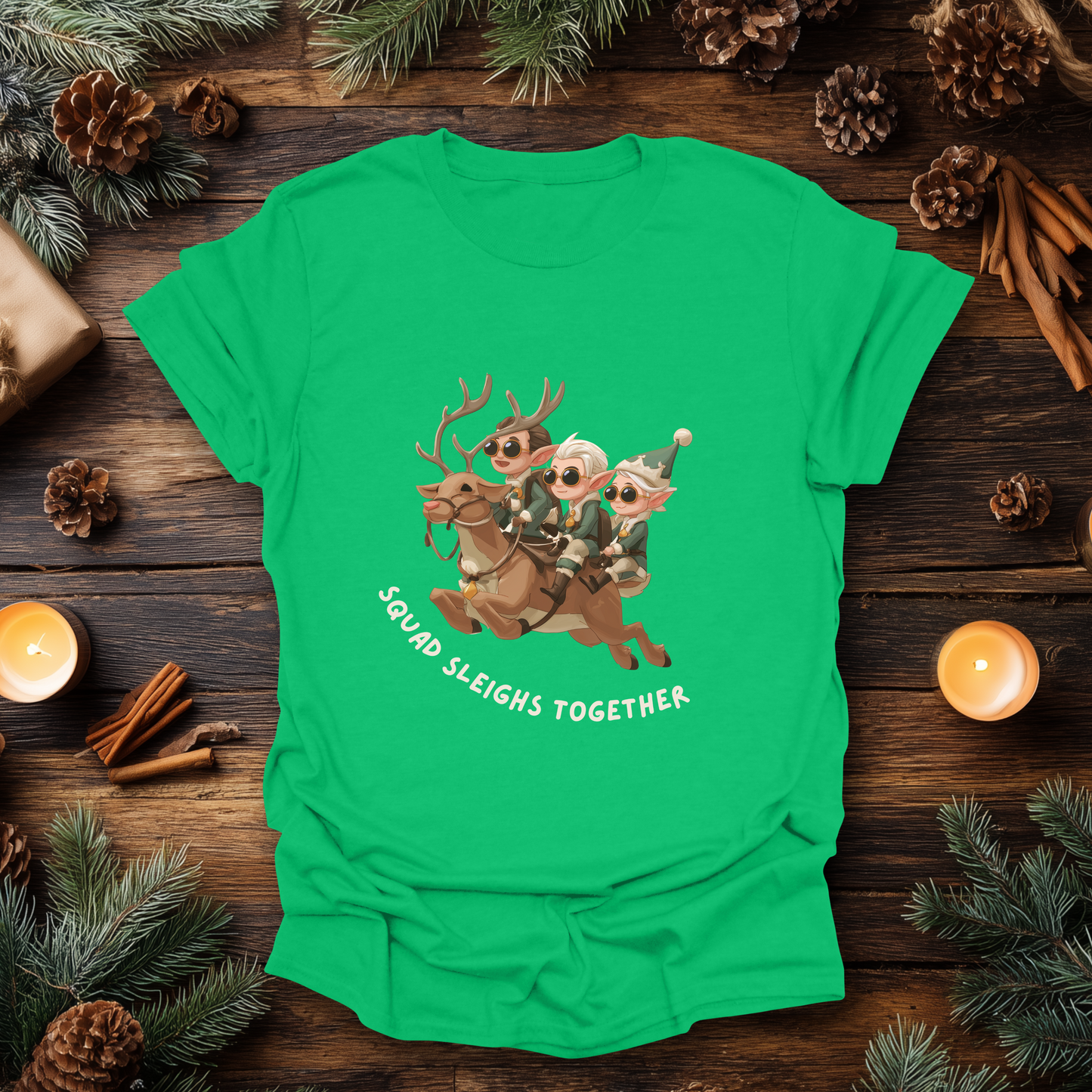 Squad Sleighs Together Christmas T-Shirt