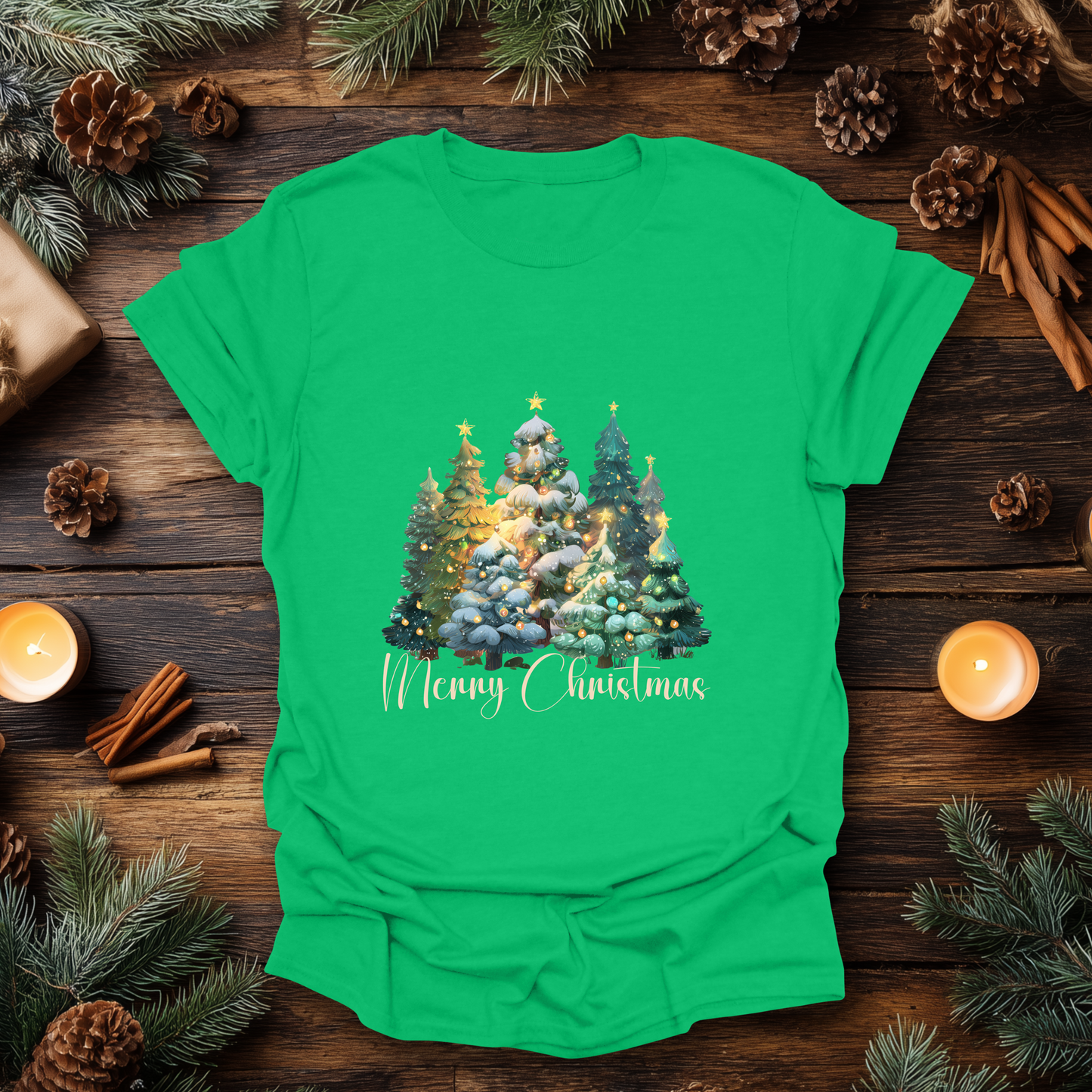 “Merry Christmas” Forest Tree T-Shirt