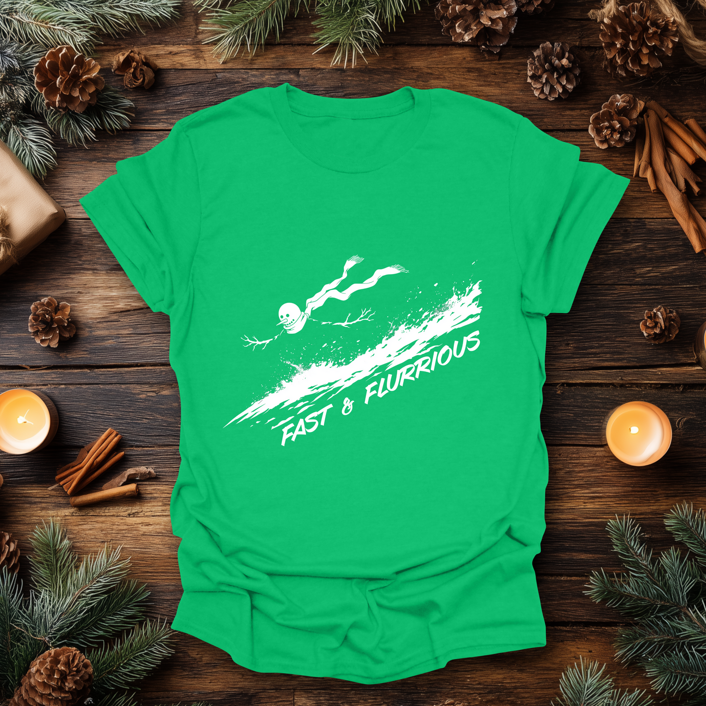 Fast & Flurrious Christmas Snowman T-Shirt