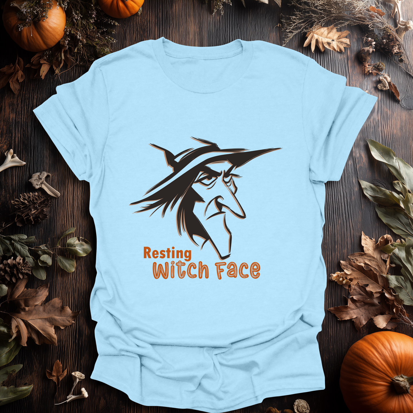 Resting Witch Face Halloween T-Shirt