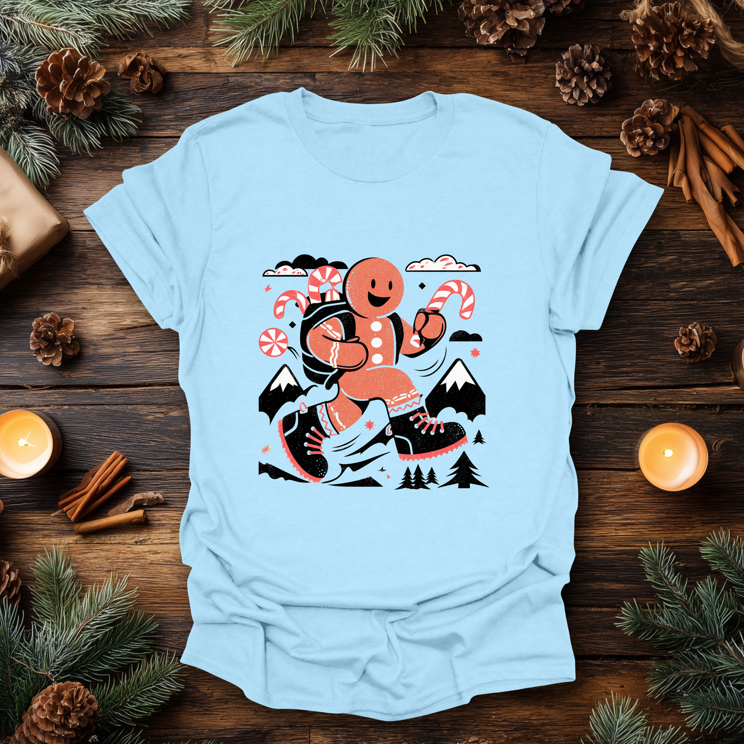 Trail Mix – Gingerbread Hiking Christmas T-Shirt