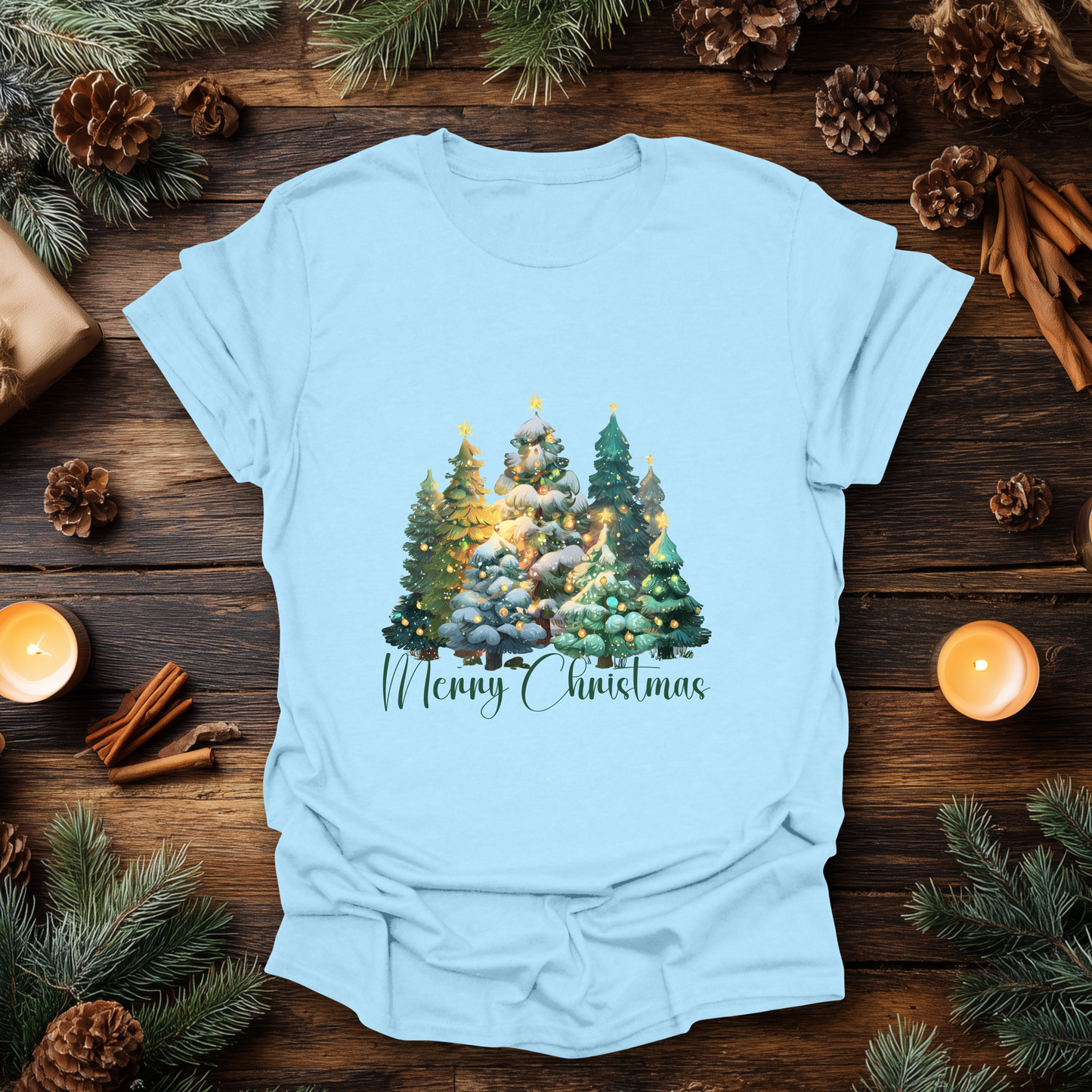 “Merry Christmas” Forest Tree T-Shirt
