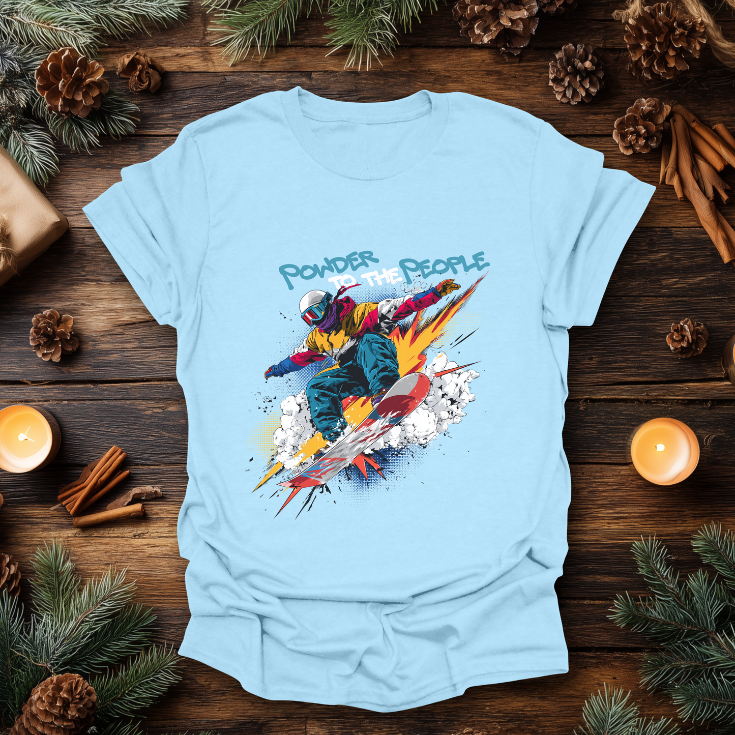 Powder to the People Snowboarding T-Shirt