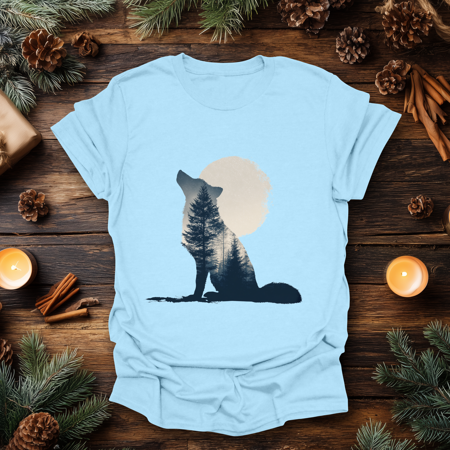Moonlit Echo – Wolf & Wilderness T-Shirt