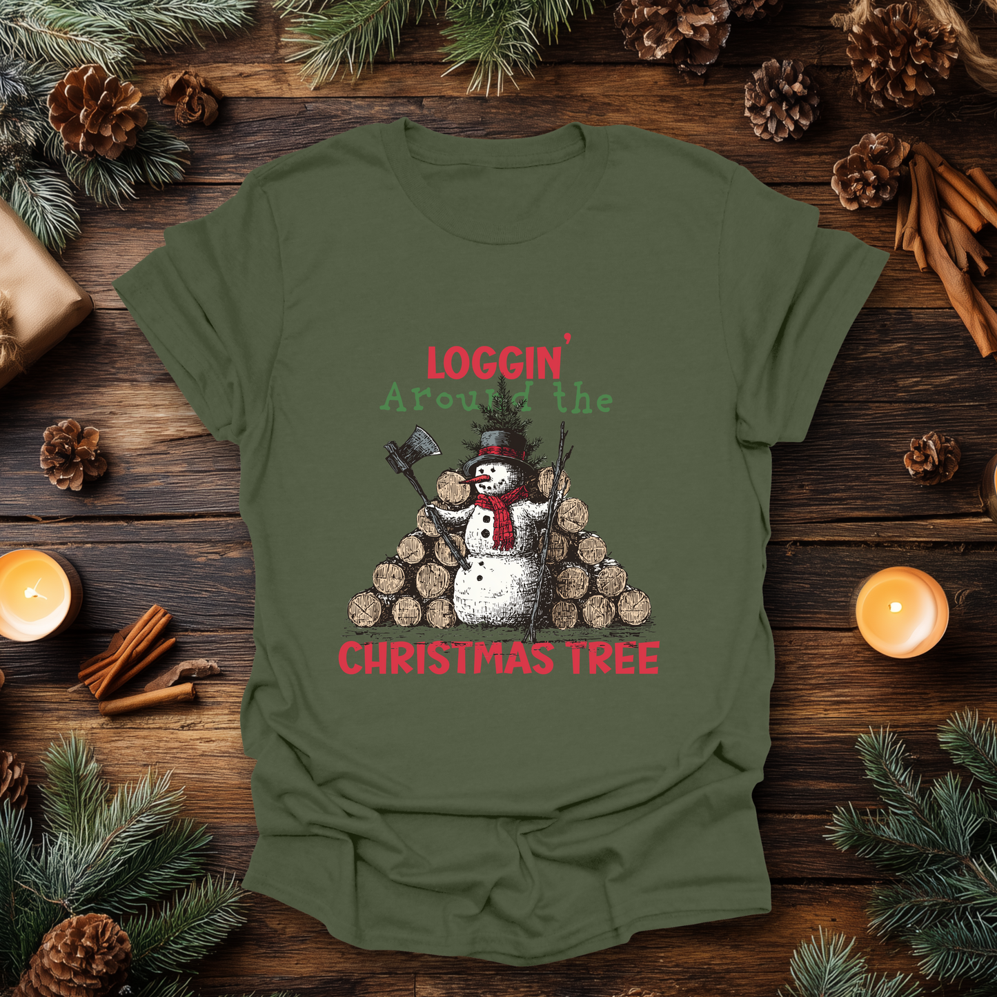 Loggin’ Around the Christmas Tree T-Shirt