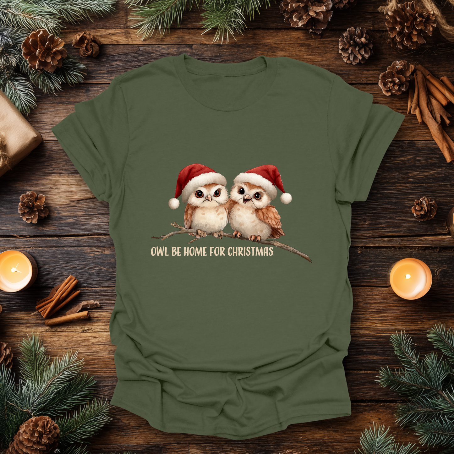 Owl Be Home for Christmas T-Shirt