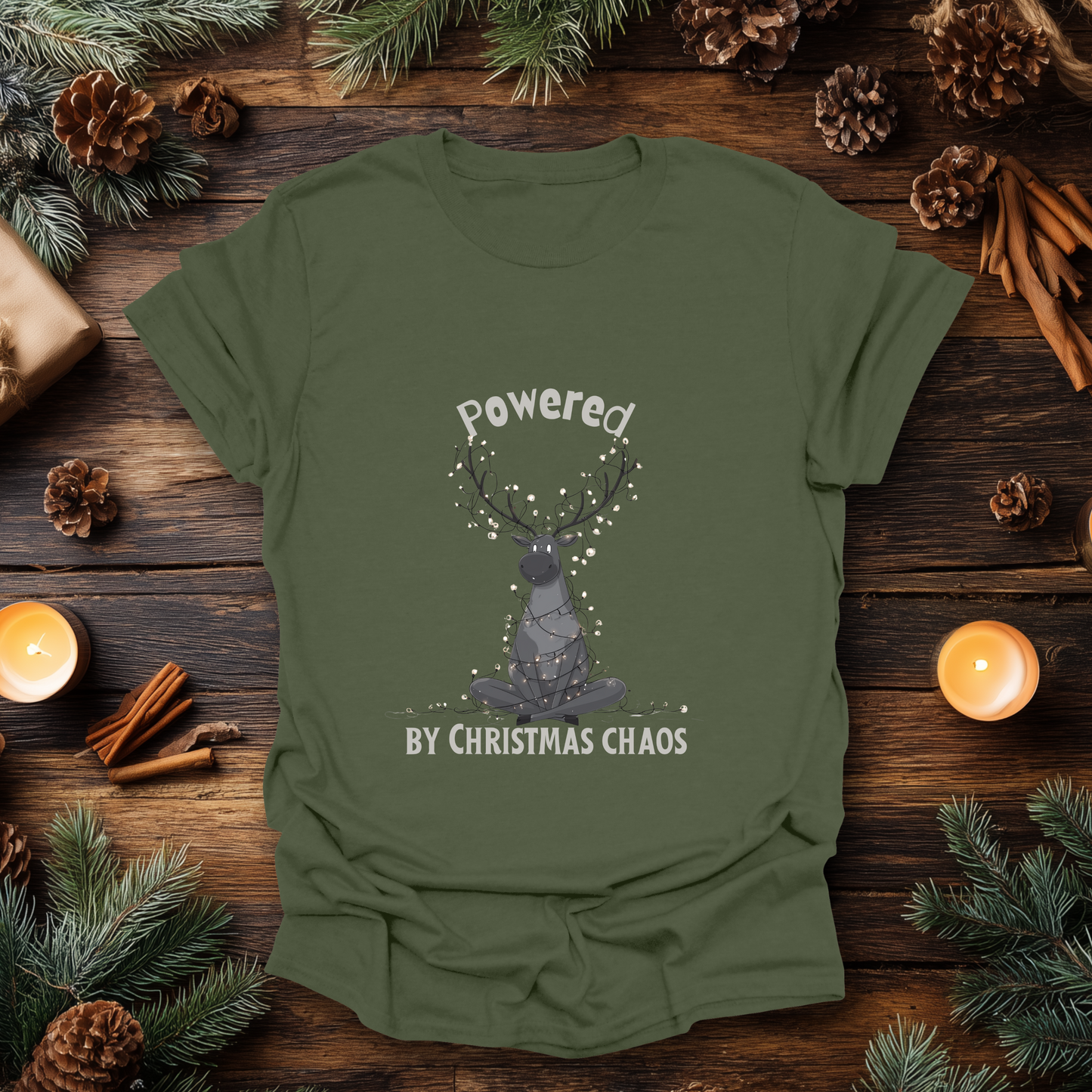 Powered by Christmas Chaos T-Shirt